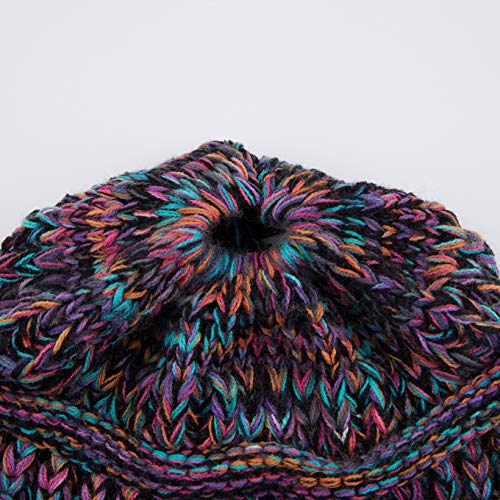 C.C Children Kids Beanie Chunky Knitted Beanie Pony Tail Hat for Kid Ages 2-5 (MB-847) (MB-816)3