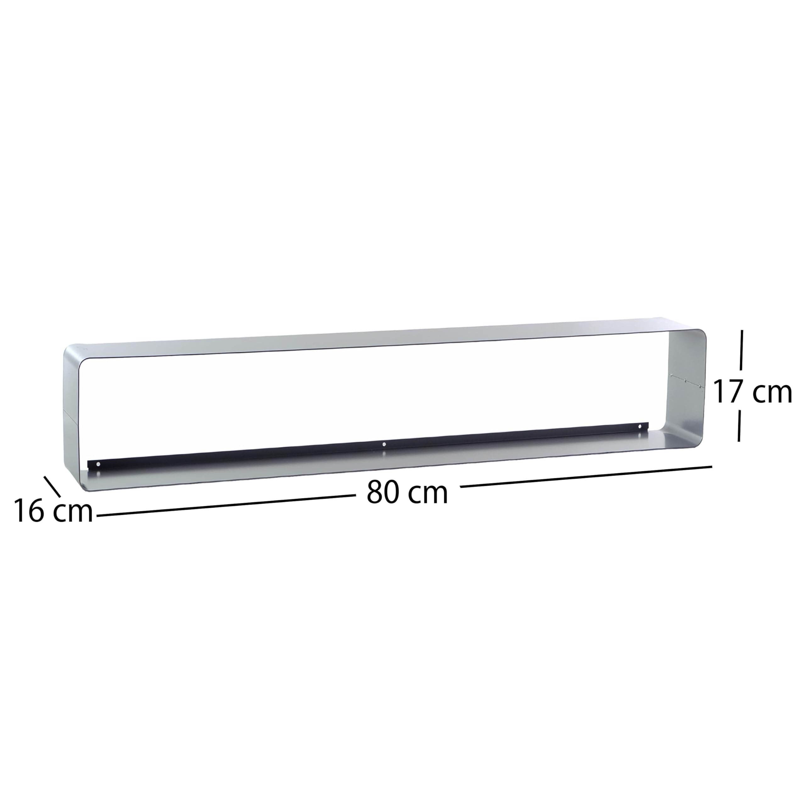 SCAFFALE Mobile Porta CD in Stile Retro | 80 cm, Metallo, APX. 70 cds, Argento | scaffale da Parete