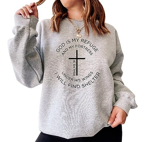 Christian Sweatshirt, Blessed Sweatshirt, Religious Sweatshirt, Hymn Sweatshirt, Christ Jesus Sweatshirt, Psalms 91 Sweatshirt, Church Sweat3