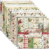 YUNHENTONG Origami Papier Weihnachten 24 Blatt Origami Weihnachten 15.2 x 15.2 cm Weihnachtspapier Zum Basteln für Kartenherstellung, Scrapbook, Fotoalbum Dekoration