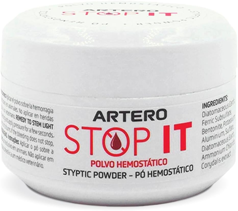 Artero Stop It pó hemostático para unhas de animais