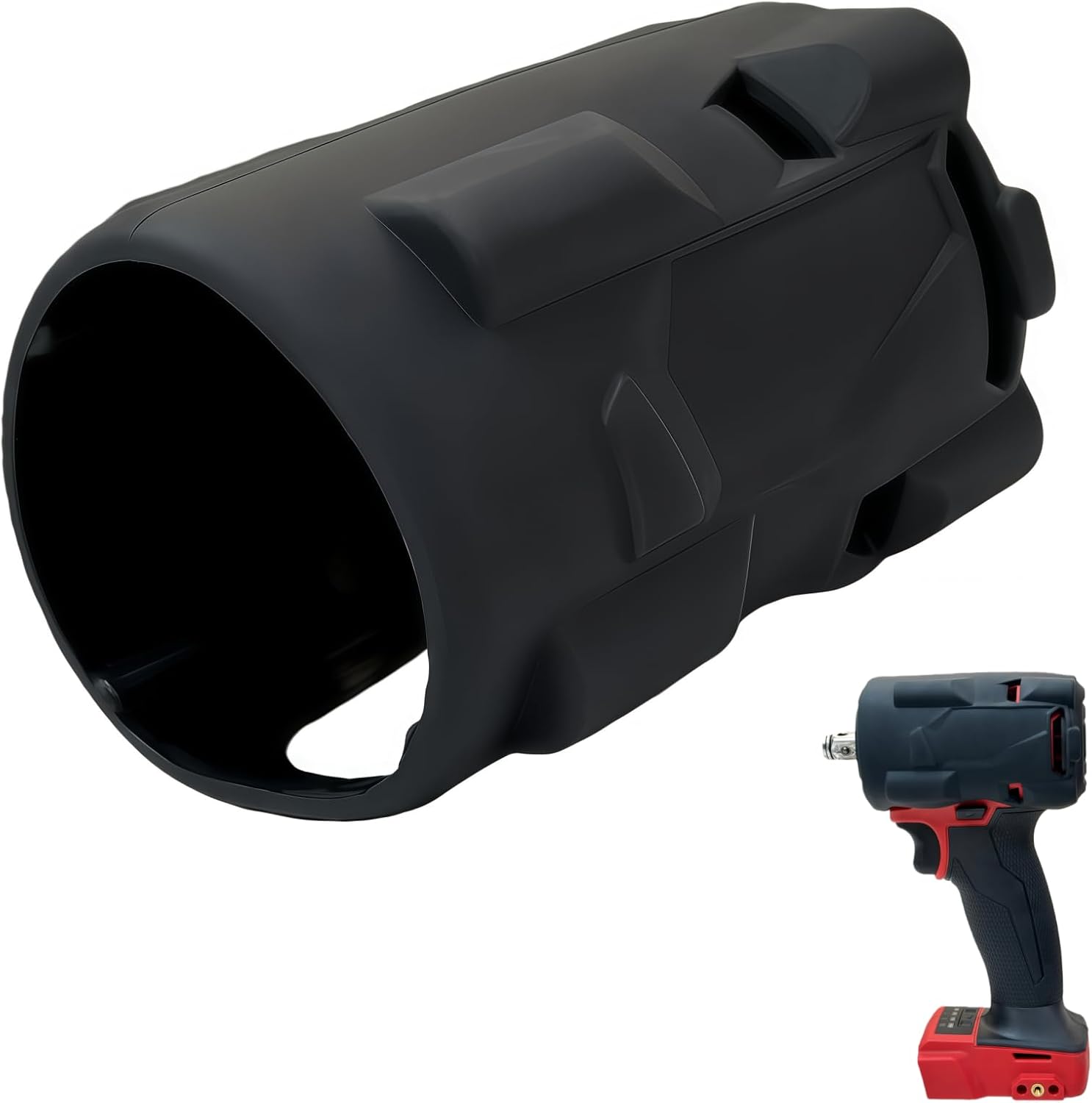 49-16-2854 Impact Protective Boot for M18 FUEL 3/8" & 1/2" Compact Impact Wrench - Compatible with Models 2854-20, 2855-20, 2855P-20 - Shock and Scratch Resistant (Black)