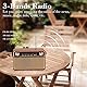 Tragbares Bluetooth FM AM SW-Stereoradio, unterstützt USB-Festplatte, USB/TF-Karte, AUX-Buchse - Musikwiedergabe mit wiederaufladbarem Akku, eingebauter Lautsprecher (R-505BT)
