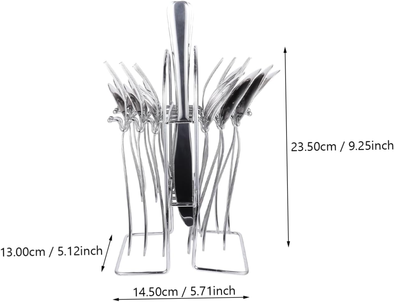 PRETYZOOM 24-Piece Stainless Steel Cutlery Set Compact Dining Utensils for Outdoor Use Includes Forks Spoons and Knives Food-Grade Material for Parties and Picnics
