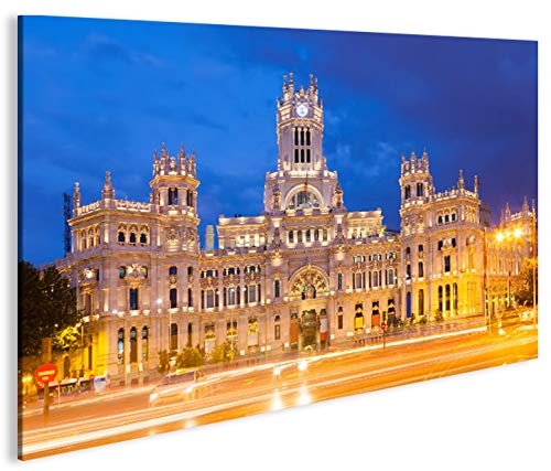 Quadro moderno Madrid Impresión sobre lienzo – Quadro X sillones salón cocina muebles oficina casa – Fotográfica Tamaño XXL