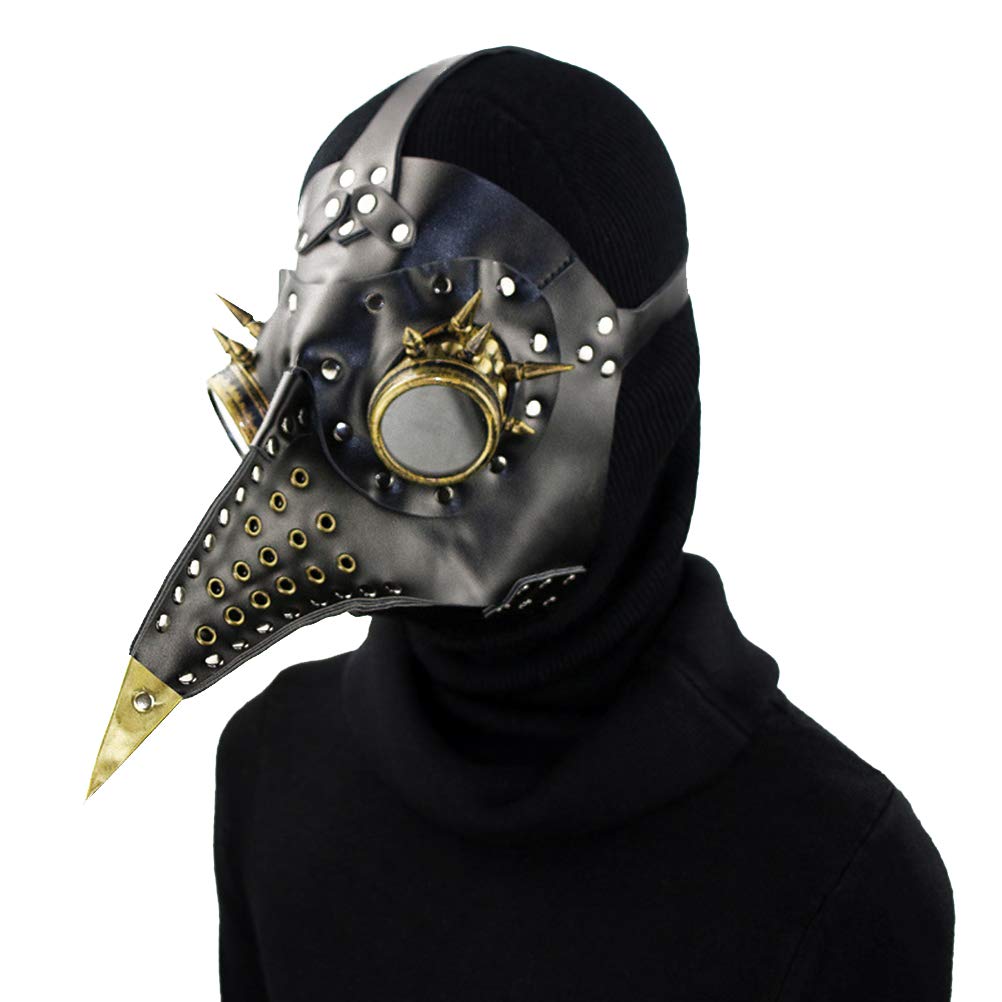 Halloweenowa maska ​​z dziobem ptaków Steampunk Maska z dziobem zarazy Materiały na bal przebierańców karnawałowy występ