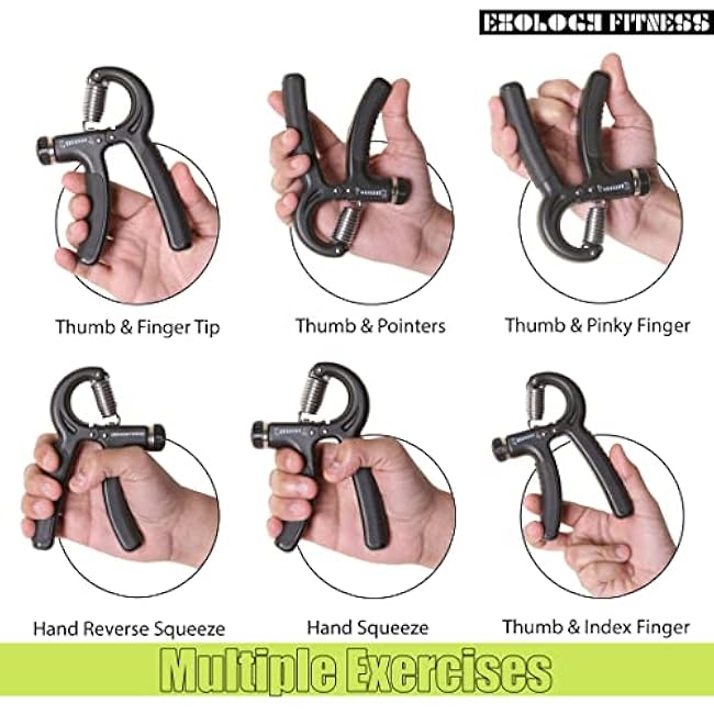 5-60 kg Grip Strengthener Exerciser ¨C Adjustable Hand Grips Strengthener with Stainless Steel Spring for Strong Wrists, Fingers, Forearm, Hands