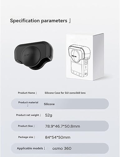 Miniatura 7 de Funda de silicona para DJI OSMO 360, funda protectora para lente de cámara, resistente a los arañazos, protector de lente anticaída, compatible con