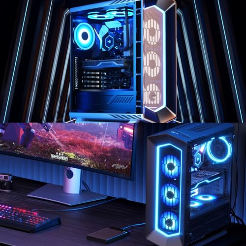 HATMINI Hub ARGB y PWM de 8 vías, 12 V, 4 pines, para ventiladores de computadora de escritorio, con carcasa acrílica y adhesivo 3M - imagen 5