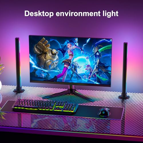 Image of MIHEAL RGB Light Bar, Music Sync RGB LED Lights Bar, USB Powered Mood Lighting, Remote Control Color Changing Gaming TV Backlight, 8 Dynamic Modes for PC Room Monitor Desk