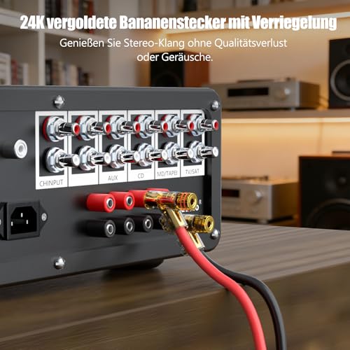  Monosaudio Abgewinkelte Winkel Steckverbindung Für Lautsprecherkabel
| Monosaudio Vergoldeter Bananenstecker Steckverbi