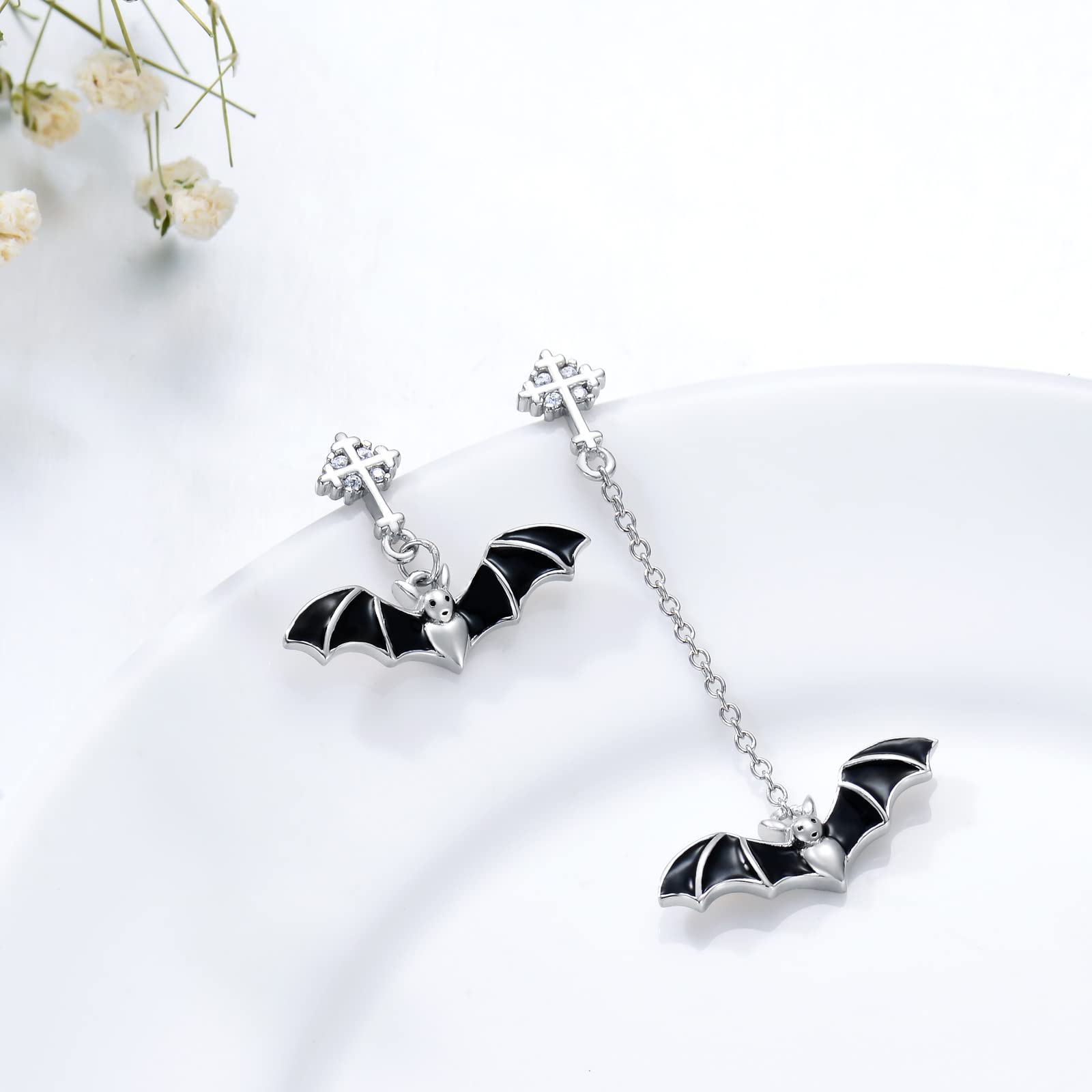 VONALA Einfädler Ohrringe 925 Sterling Silber Herz/Stern Tropfen lange Ohrringe Schmuck Geschenke für Frauen Mädchen