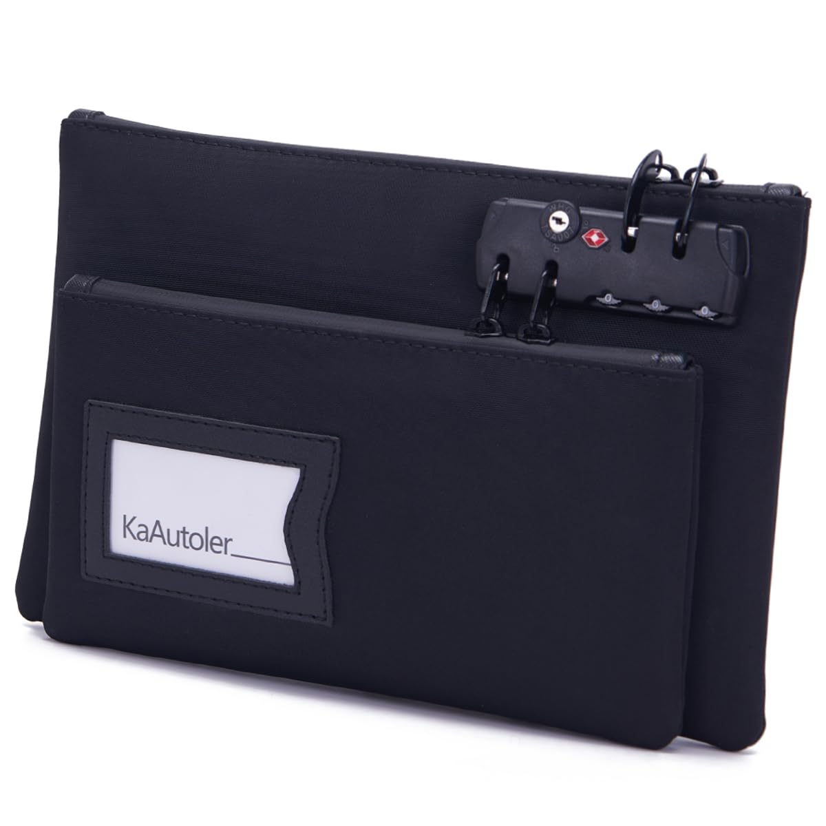 KaAutolerMoney Bag Notary Supplies, Valuable Storage Bag,Cash Bag with Lock and Zipper