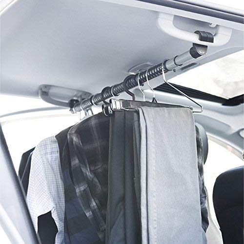 RED SHIELD Automotive Clothes Hanger Bar, Set of 2, Hook to Hang, Portable, Expandable (39" to 67") Heavy Duty Clothing Organizer Rod Rack