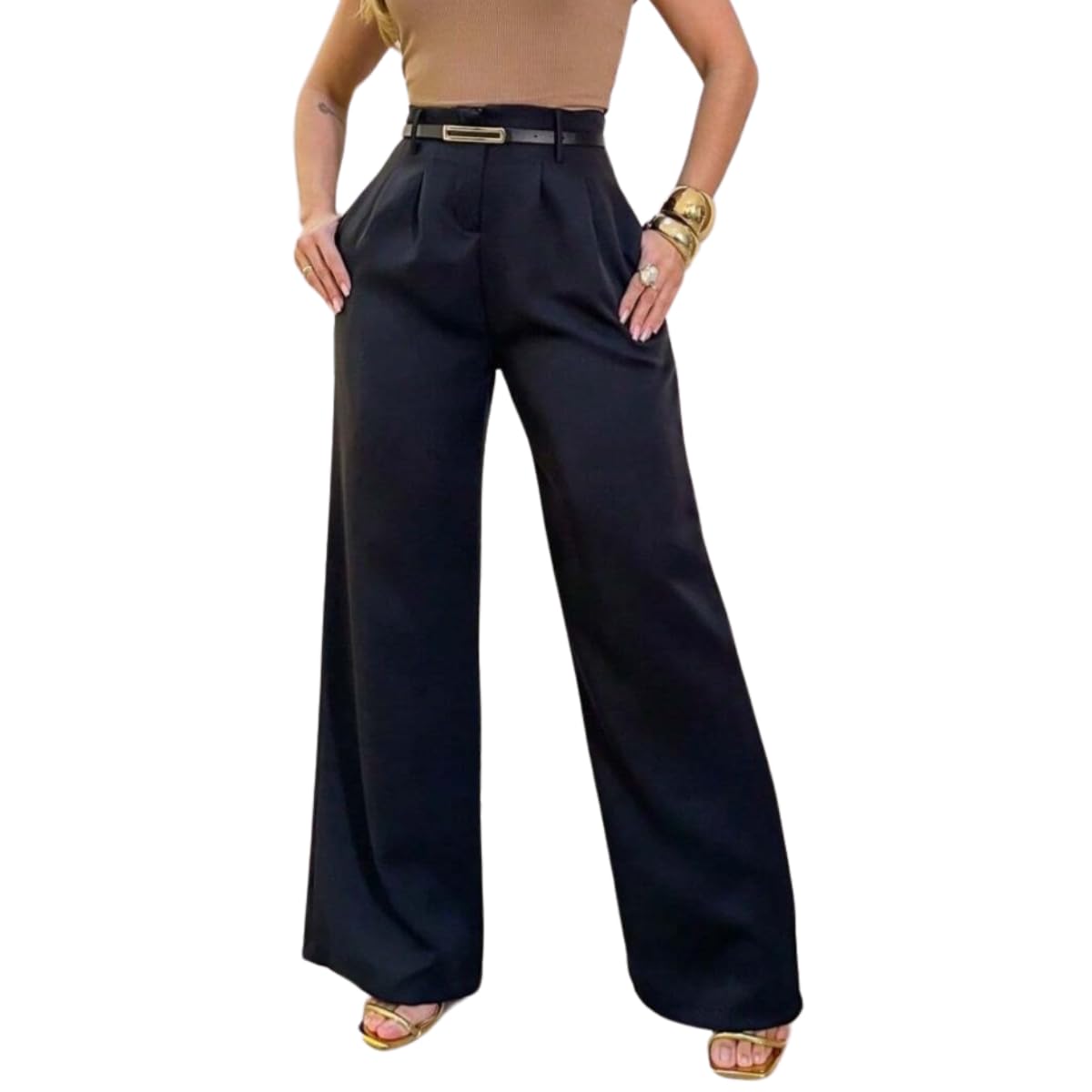 Calça Feminina Wide Leg Solta Alfaiataria Pantalona Social em promoção! Veja a oferta e mais achadinhos de Calças 9 Hoje é o melhor dia para comprar Calça Feminina Wide Leg Solta Alfaiataria Pantalona Social com aquele preço maroto! Promoção! Aproveite a oferta! 9