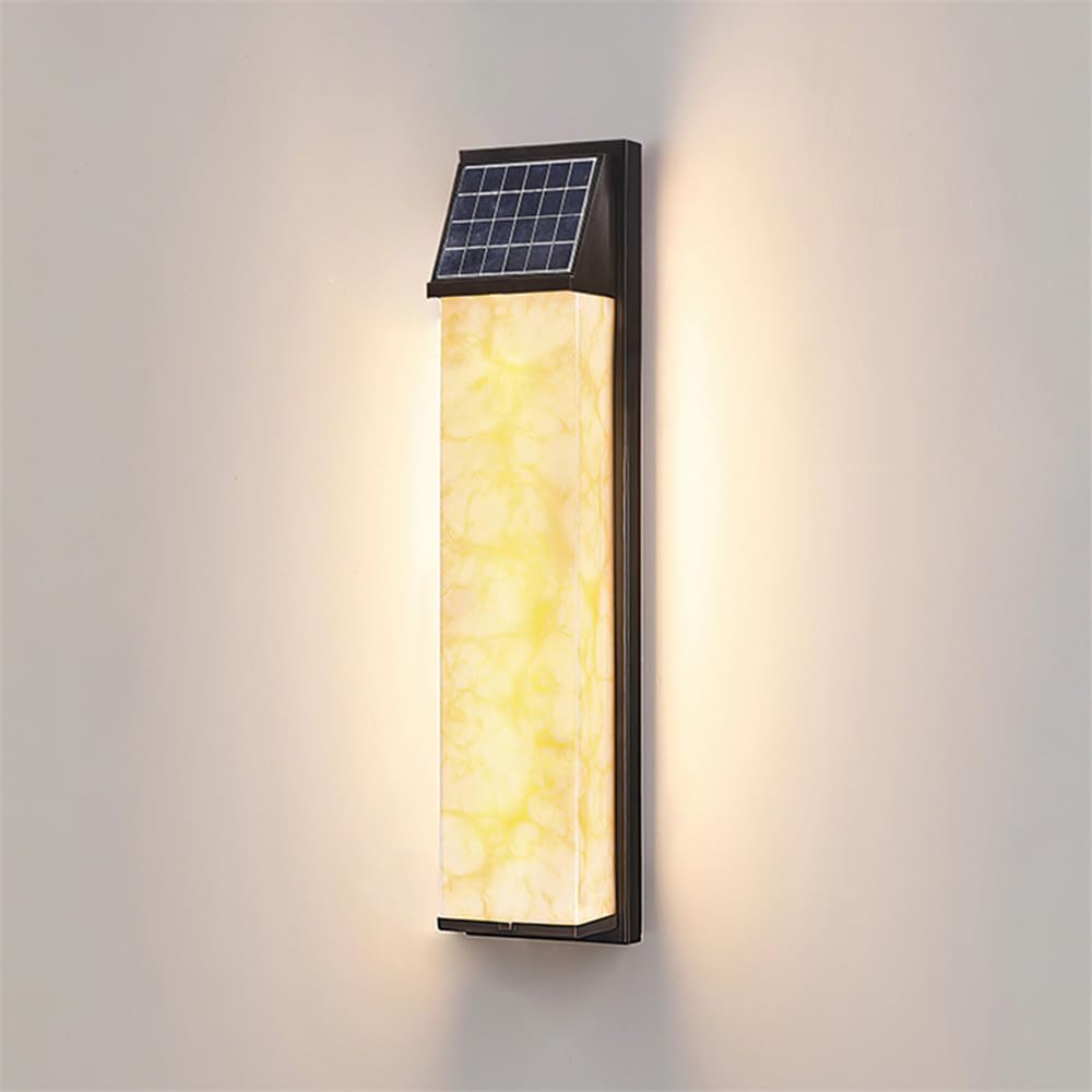 SMCCYYSD Contemporary Solar Outdoor Wall Lamp Simplicity Waterproof Balcony Hallway Courtyard Villa Gate Hotel Garden Enclosing (9244A H60CM Solar)