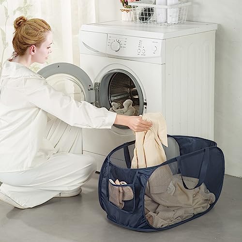 Honoma Sturdy Mesh Laundry Hamper Basket Bag,Pop Up Basket With Side Pocket For Laundry Room, Bathroom, Kids Room, College Dorm Or Travel thumb #1