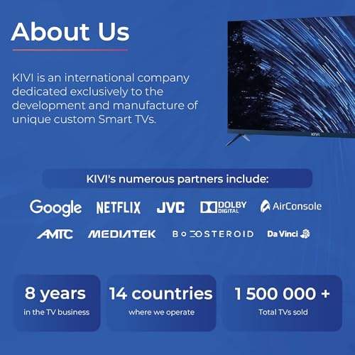 Kivi 65U740NB 65'' Frameless UHD Android Smart TV; Voice Assistant; + UV2A Panel; kompatibel mit HBO, Disney+, Netflix – Bild 4