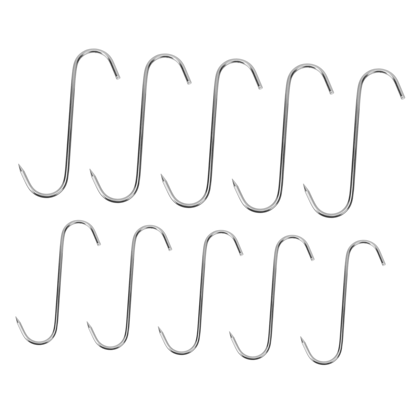 Crochets S en acier inoxydable pour viande et cuisine (20 pcs)