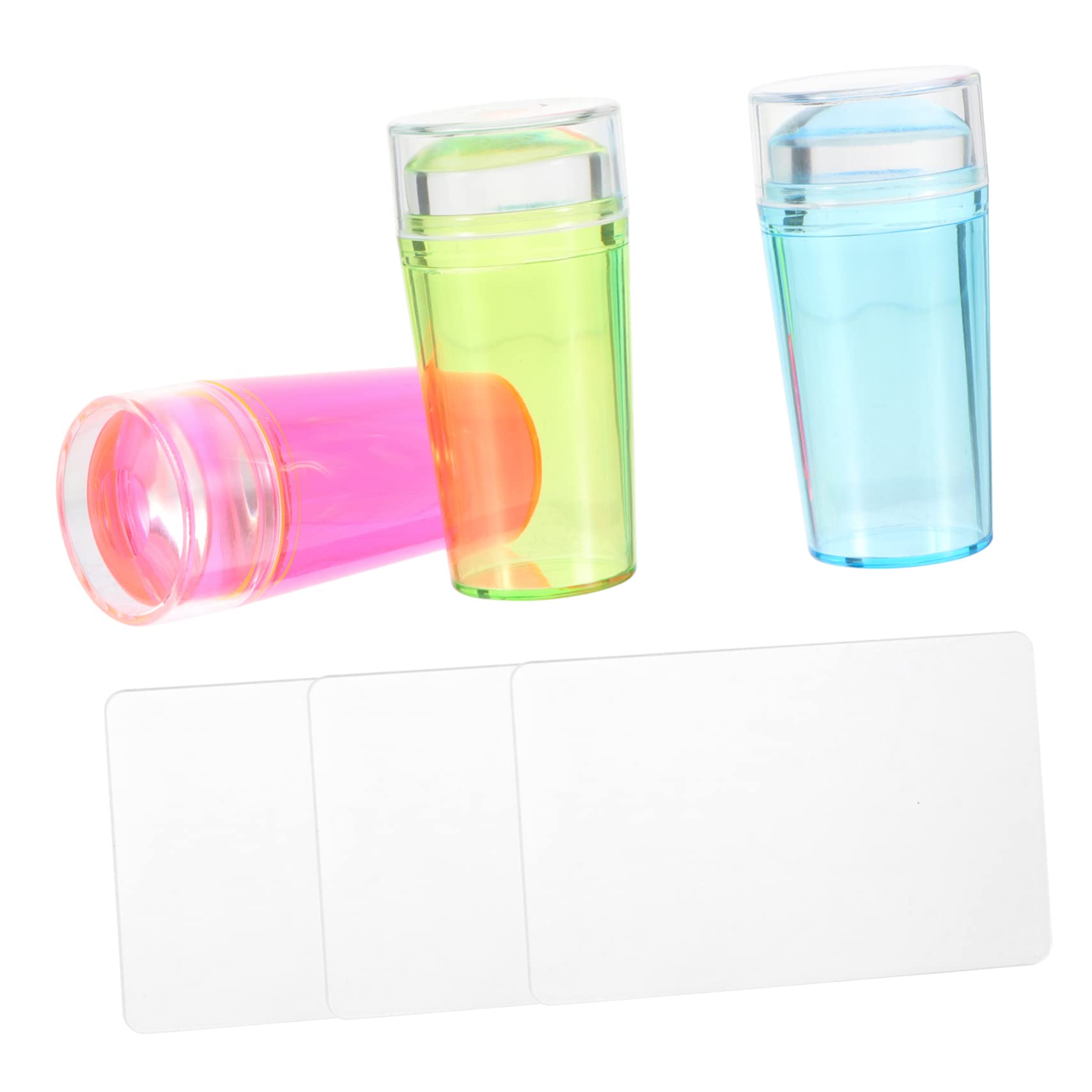 3 Sets Nail Stamp Set Seal Stamp Custom Nail Art Stamping Silicone Nail Art Printer Pattern Nail Plates Nail Tools Silicone Manicure Art Printing Stamper Silica Gel France Cosmetic