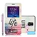 Galaxy Note 4 Case, Tradekmk(TM) Brand New Fashion High Quality Flip Leather Window View Design Display Caller ID Time Table Slim Fit Case Cover[Colored Drawing-Charming Twilight Sea] Compatible with Samsung Galaxy Note 4[+Stylus]