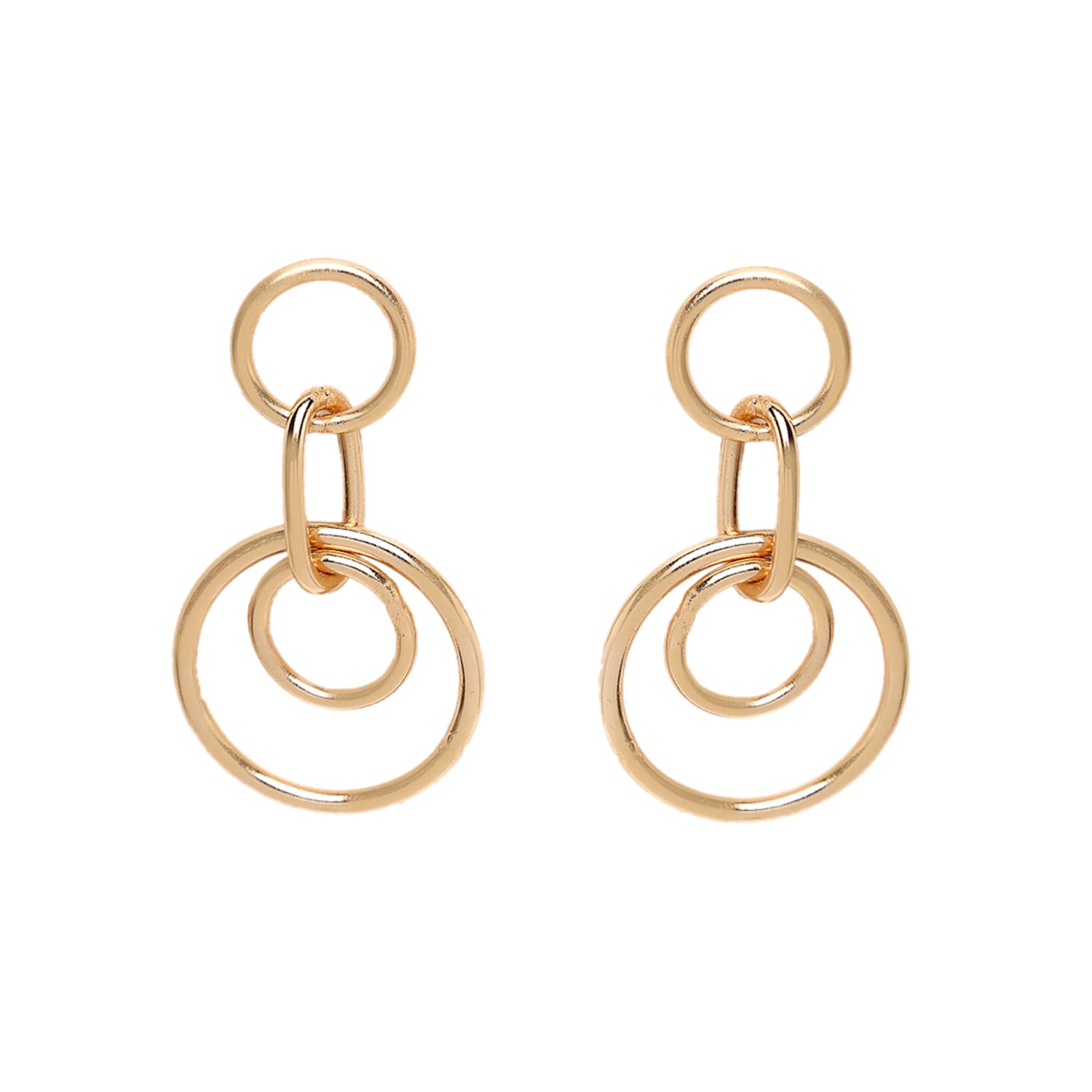 inter linked metal drop earring