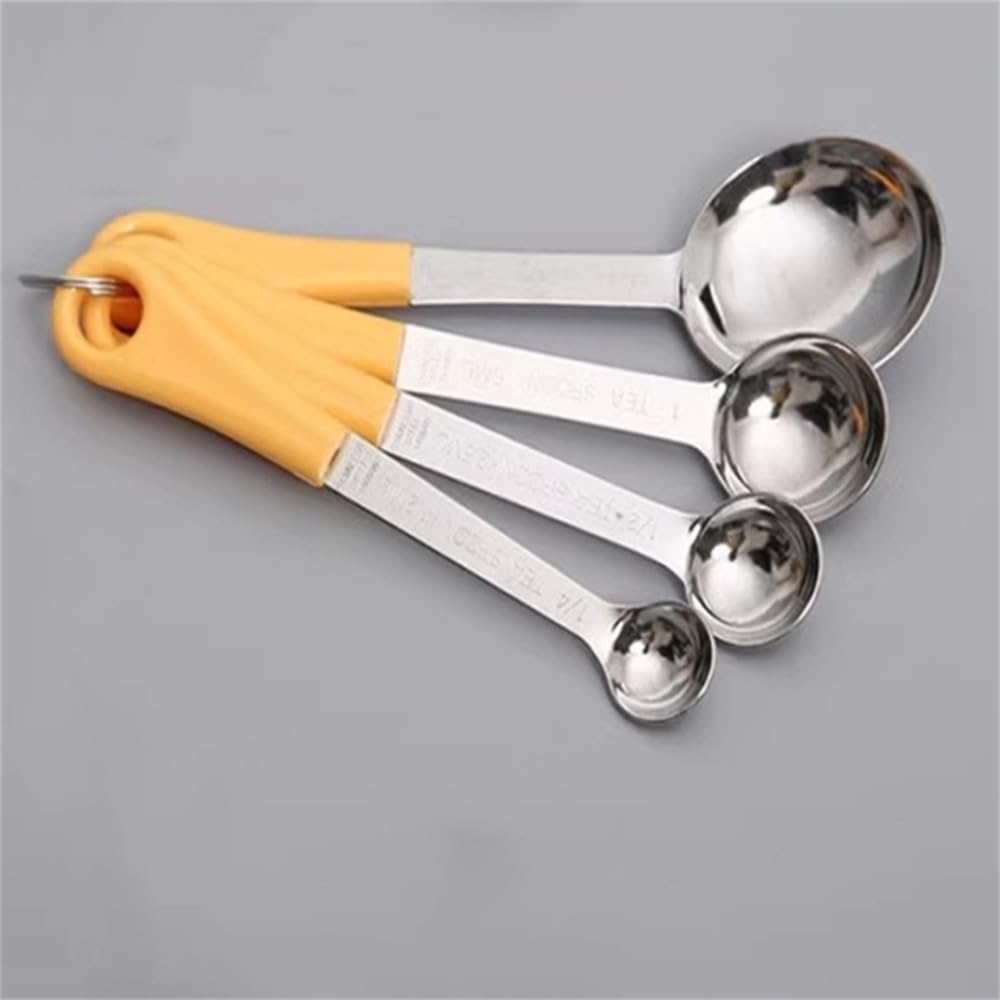 Cuillère Doseuse Lot de 4 ustensiles cuisson en acier inoxydable avec cuillère graduée pour Mesurer