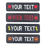 Custom Name Patch, Personalized Embroidery Dog's Name Number Tags, Dog Patch for Dog Harness, Military Tactical Patches with Hook Loop Iron on for Backpacks Vest Jacket