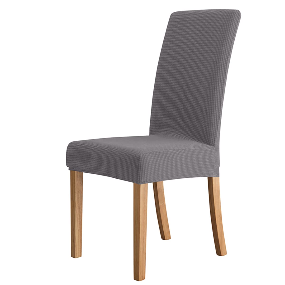 Lot de 6 housses de chaise amovibles durables gris foncé
