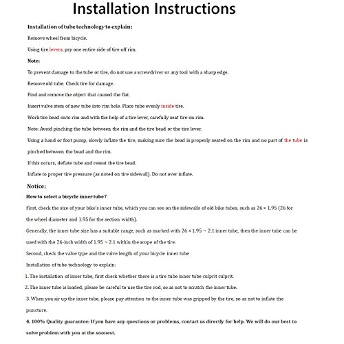 Eurobike EUR 2 peças Mountain Bike Interno 48 mm Válvula Schrader Longa Tubo Interno de Bicicleta Pr