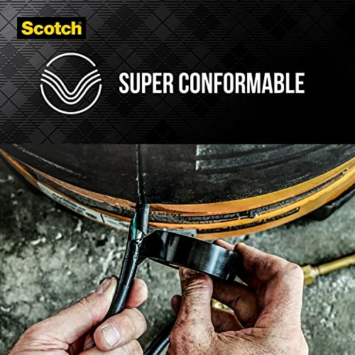 Image of 3M Scotch Super 88 Vinyl Electrical Tape, -18 to 105 Degree C, 10000 mV Dielectric Strength, 66' Length x 3 /4 inch Width, Black, 2 PACK