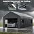 HOMSHADE 12x20FT Metal Carport with Removable Sidewalls & Windows, Heavy-Duty Enclosed Car Port Canopy with Galvanized Frame and Roof, Outdoor Garage Shelter for Pickup, Truck, Boat, Tractor, Tools