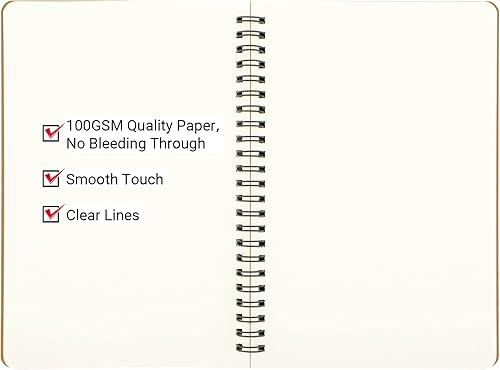 Miniatura 3 de EUSOAR - Cuaderno en espiral de tapa dura, tamaño A5, paquete de 3 cuadernos de 5.5 x 8.3 pulgadas, cuaderno de bocetos en espiral de papel de