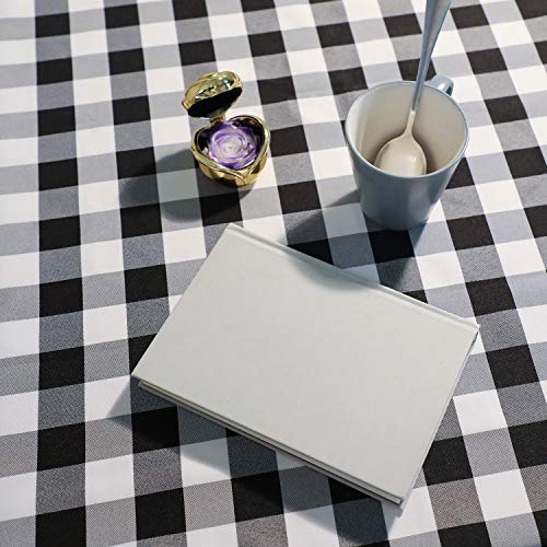 Black And White Plaid Rectangle Tablecloth, Checkered Gingham Buffalo Washable Polyester Tablecloth, 47 X 60 Inch, Home, Kitchen, Dinner, Parties, Indoor, Outdoor, Buffet Tablecloth, Table Cover #TOP2