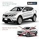 CLIM ART Windabweiser für/kompatible mit Nissan Qashqai 2013-2021 J11 - Stick-on Regenabweiser - Autofenster Sonnen-& Regenschutz - Windabweiser Autofenster - Einfache Montage - Garantie 6 Set