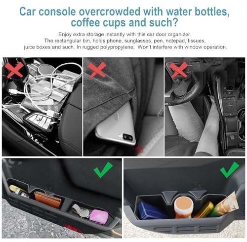 Image of CDEFG 6Pcs for 2025 2026 Toyota Tacoma Side Door Storage Tray Organizer, for 2025-2026 Toyota Tacoma Accessories Front Door & Back Door Handle Pockets Inserts