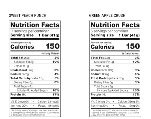 Puff Protein Bars variedad 13 barras sabor durazno y manzana miniatura 2