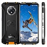 OUKITEL Unlocked Rugged Smartphone WP8 Pro, 6.49 inch Display Android 10 Rugged Cell Phones 4GB RAM+64GB ROM 5000mAh IP68 Waterproof Unlocked Phone Dual SIM 16MP Rear Triple Camera NFC Orange