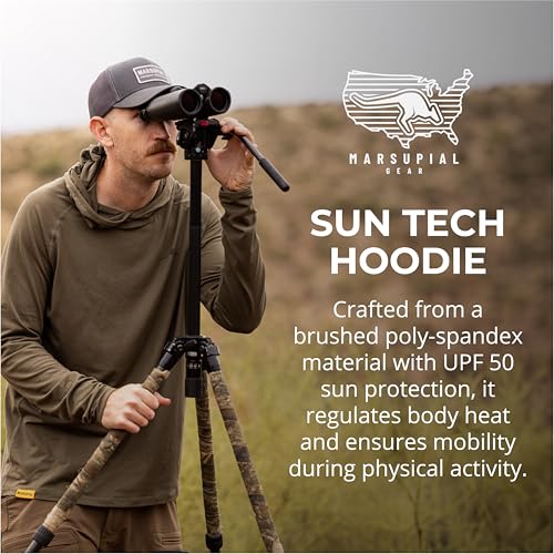 Marsupial Gear Sun Tech Hoodie - Performance Sun Protection Shirt with Thumb Holes and Athletic Fit for Outdoor Adventures2