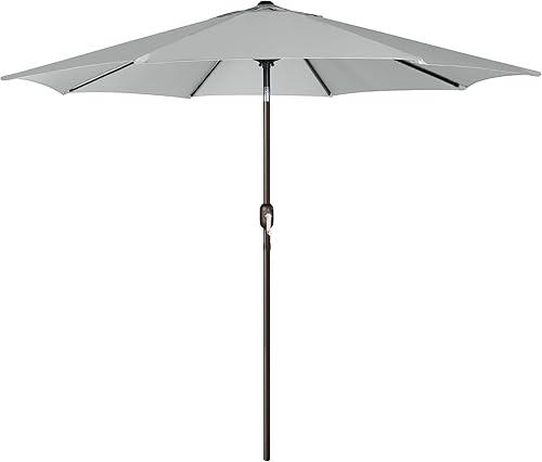 Blissun - Sombrilla de aluminio para patio al aire libre de 9 pies, sombrilla de mesa para exteriores, sombrilla de jardín, sombrilla de mercado con
