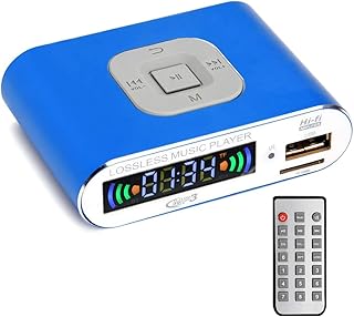 Fangxuee Receptor de Audio Bluetooth 5.0, Reproductor de MúSica Digital MP3, Radio FM, Tarjeta SD/ReproduccióN USB Salida de Audio de 3,5 Mm (Azul)