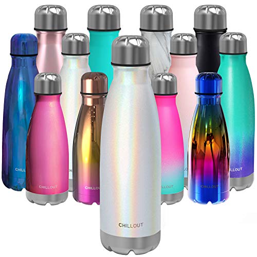 Image of CHILLOUT LIFE 17oz Insulated Stainless Steel Water Bottle, Leak Proof