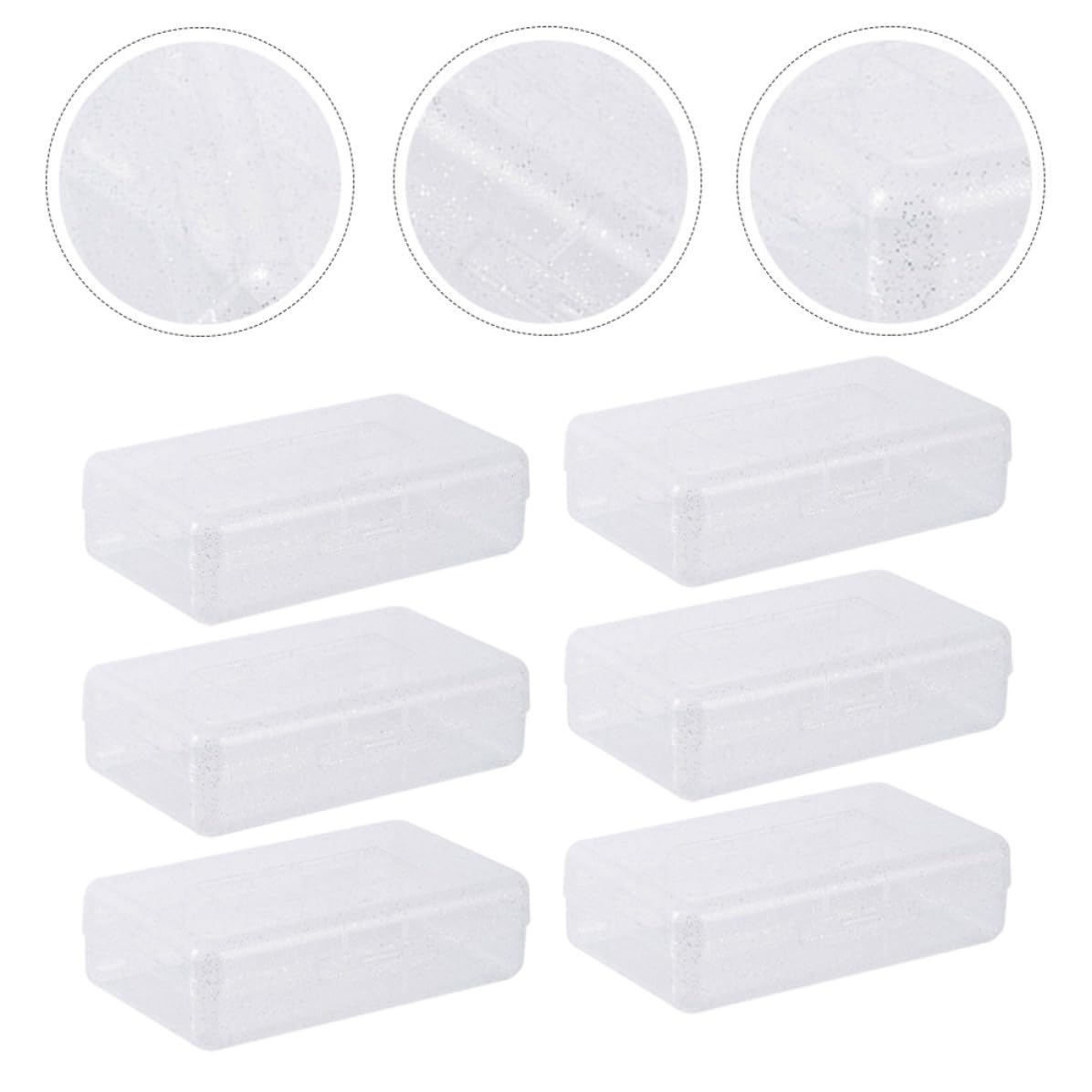 Outanaya Astuccio Trasparente Organizer Semplice e Delicato in Plastica Pp Set 6 Pezzi Impilabile per Matite e Penne per Scuola e Ufficio