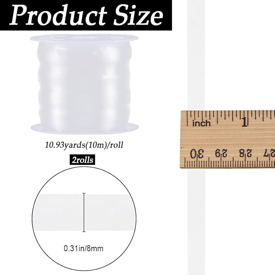 Pvc tir riem 20mm transparant per meter