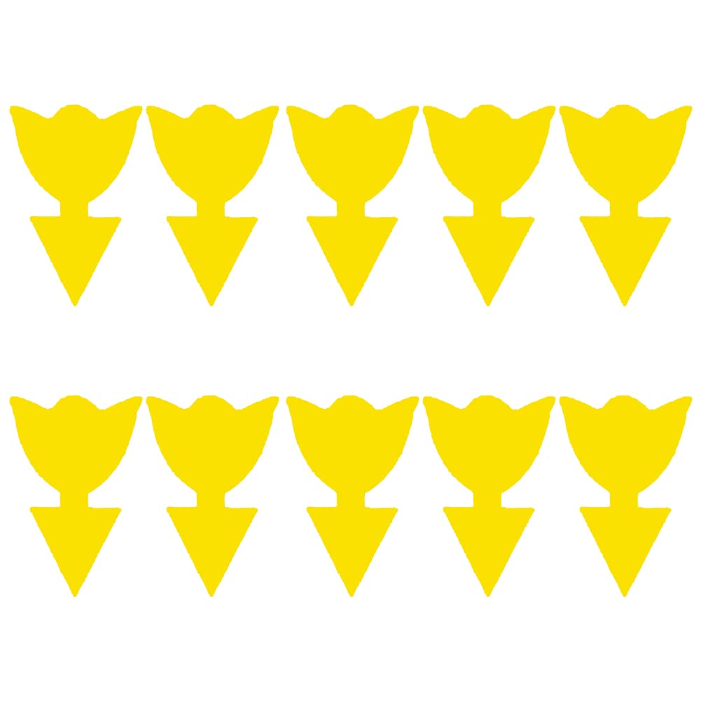 AVZYARDY 10pcs Dual-Sided Gnat Catcher Non- Dual-Sided Yellow Sticky Fly Traps Insect Catcher Killer for Indoor for Mosquito & Flying (tulips)