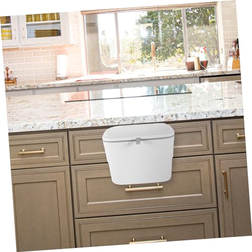 Caneca de basura colgante para cocina blanca de plástico miniatura 7