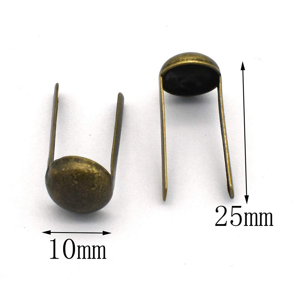 Nailhead Rivet Studs Spike Claw Dome Antique Bronze Iron Making Hardware Purse Handbag Craft Bag Leather DIY Accessories Supplies 50pcs