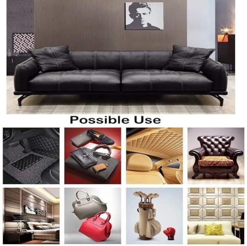 Image of Rexine Fabrics Upholstery Rexine Artificial Leather Sheet for Crafts /Sofas /Chairs /Auto Seat Covers Furnishing (4 Meter, White)