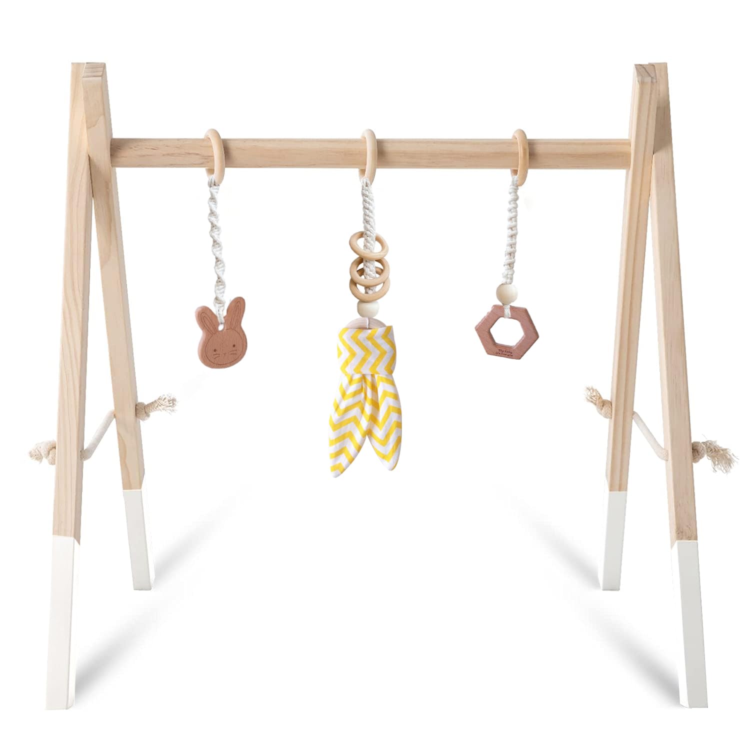 Caudblor Palestrina Bambino Multifunzione, Palestrina Neonato Legno, Arco Gioco in Legno, Giocattolo Attivo per la cameretta dei Bambini, Decorazione