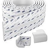 Roving Cove PreFit (Broad) Fireplace Edge Corner Protector (Extra Wide 9ft Edge 2 Corners), Baby Proofing Bumper Guards, Oyster White (Off White), Pre-Taped, for Straight Surfaces - New & Improved